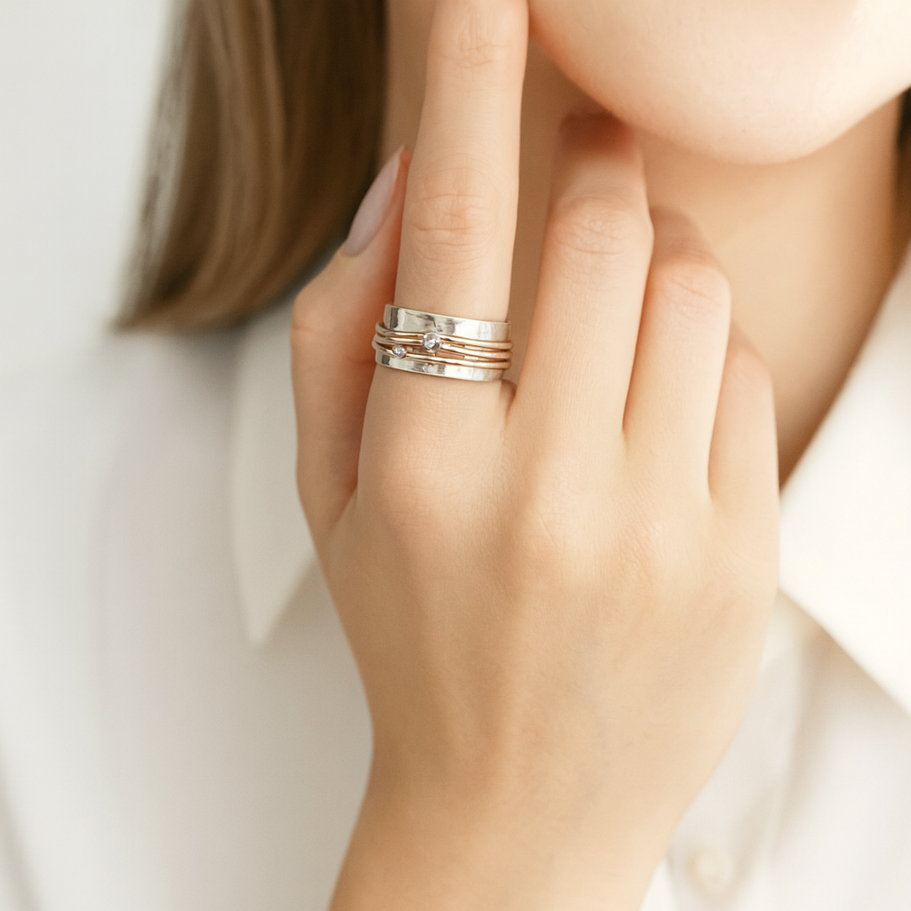 Marlene – Gyűrű aranyozott akcentussal