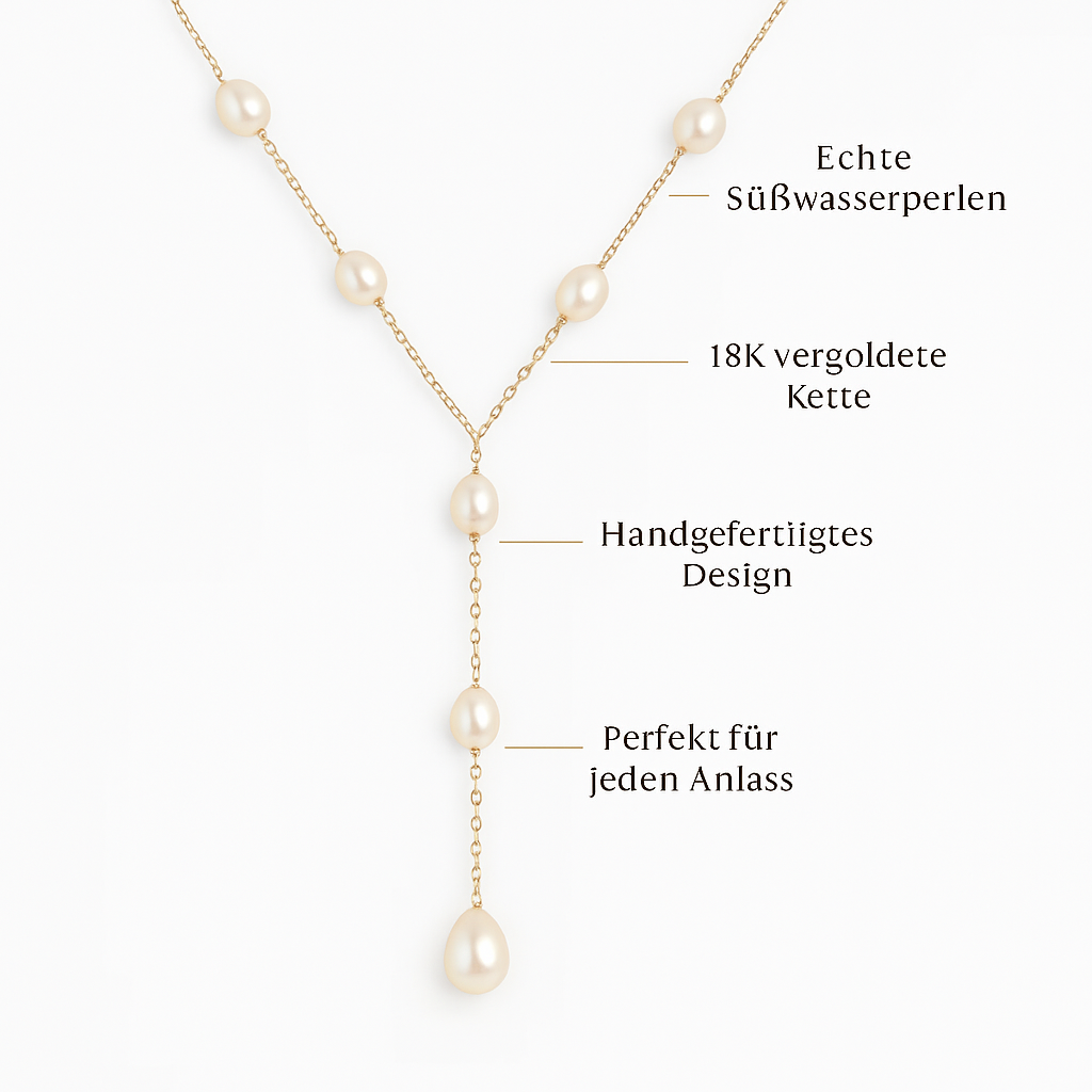 Annika - Vintage nyaklánc függő gyöngyökkel