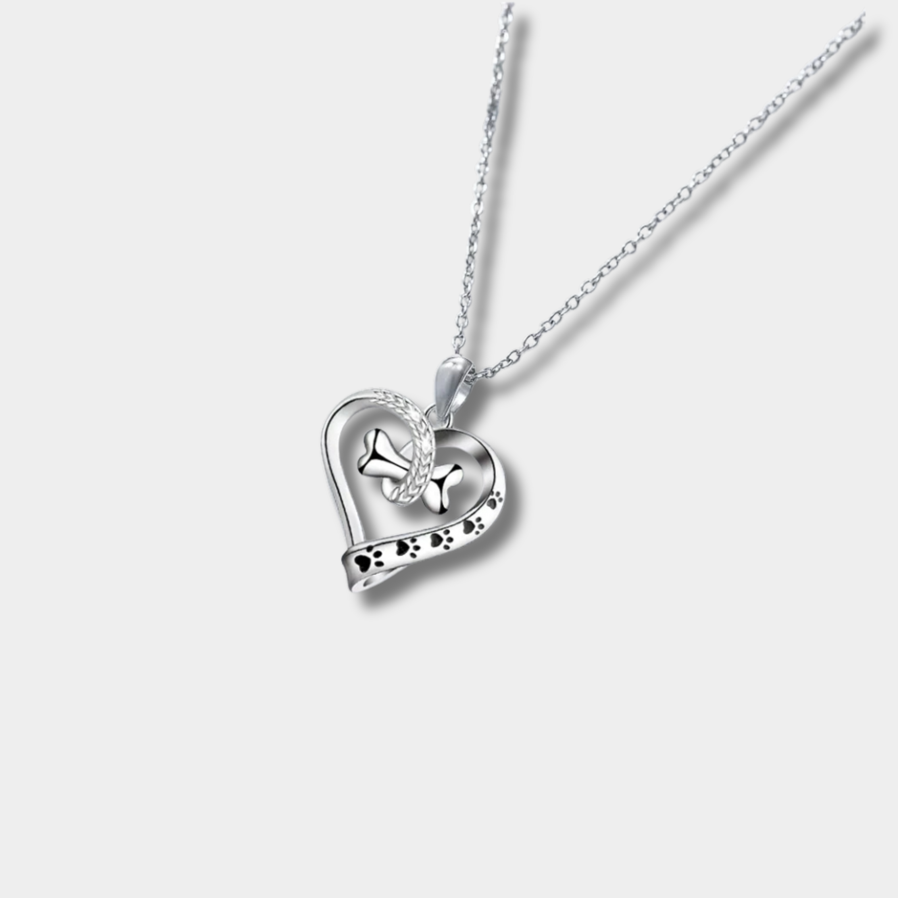 2 darabos ékszerszett, lábnyom, szív és csont medálokkal