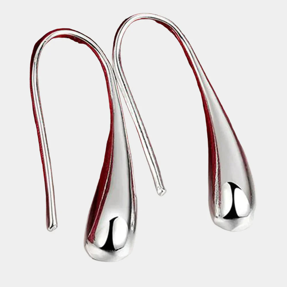 Csepp alakú sterling ezüst fülbevalók