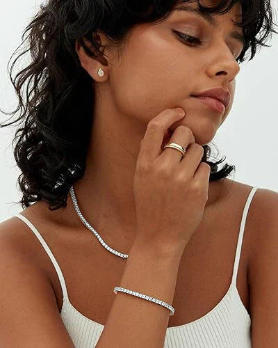 Moissanite tenisz karkötők