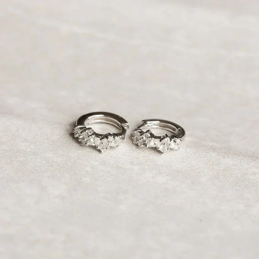 Kristályos kluszter fülbevalók