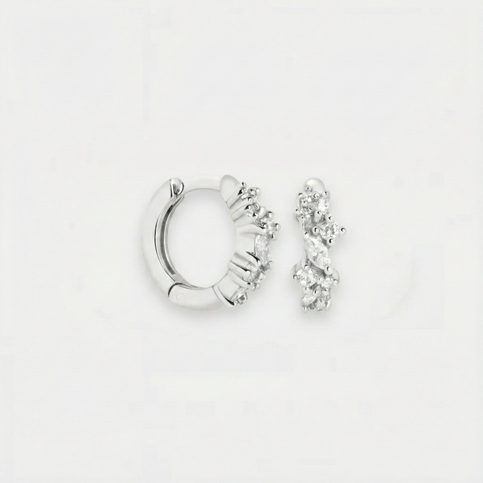 Kristályos kluszter fülbevalók