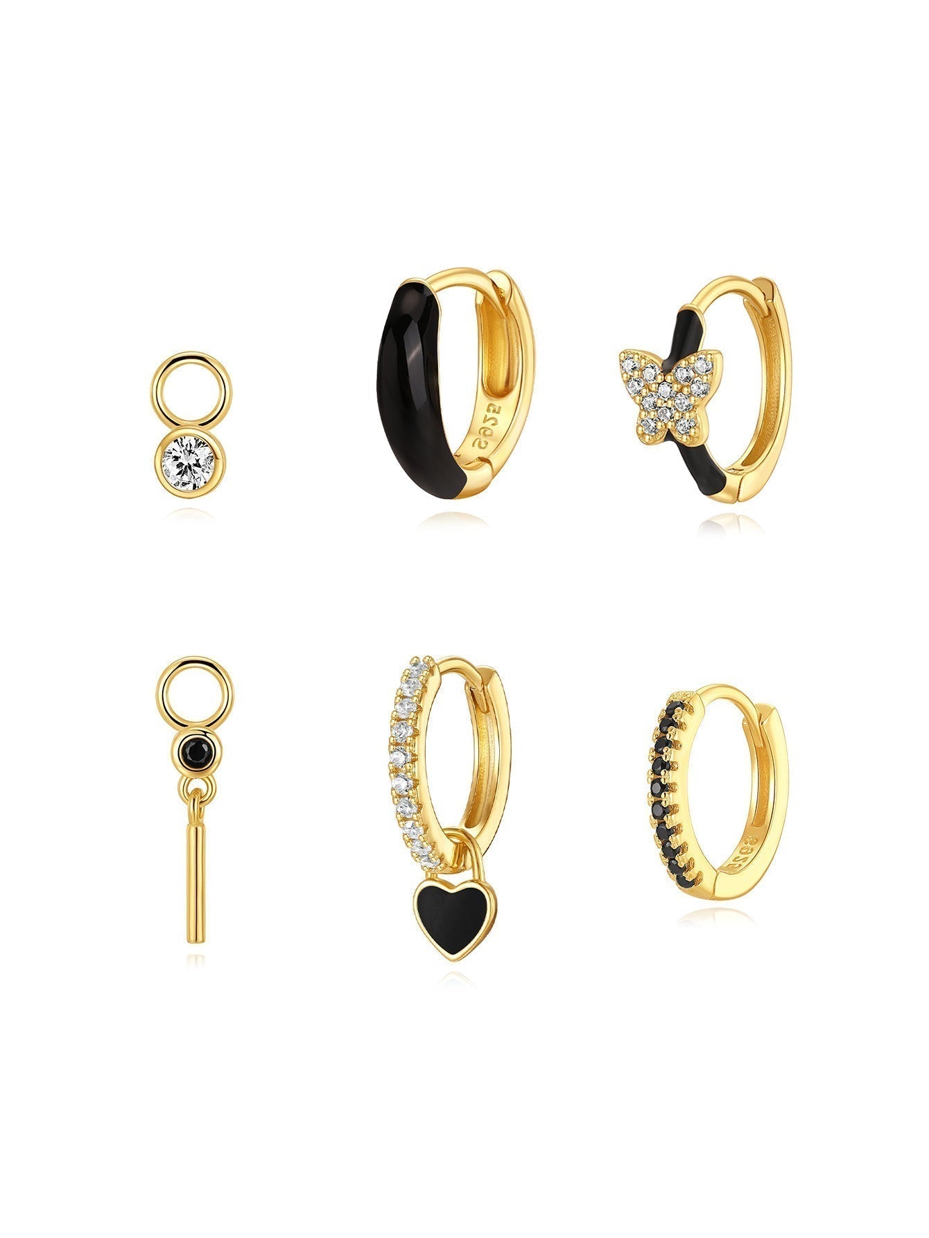 Theresia – Arany fülbevalók lágy ívvel.