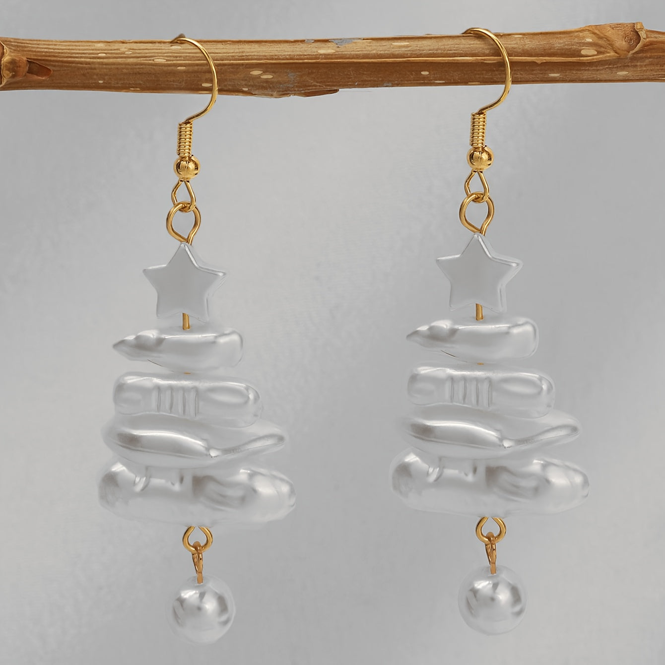 Boho Fülbevalók Fenyőből