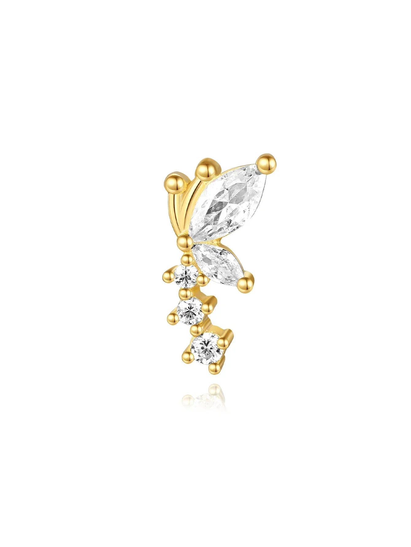 Eva-Marie – Finom arany fülbevalók folyékony formában.