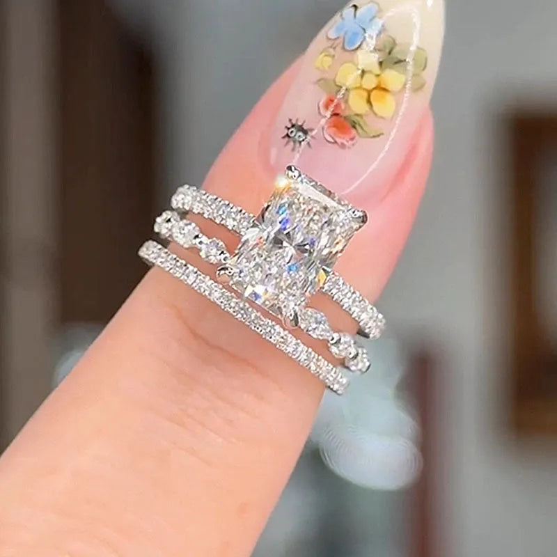 Jaily 3 darabos esküvői gyűrűszett