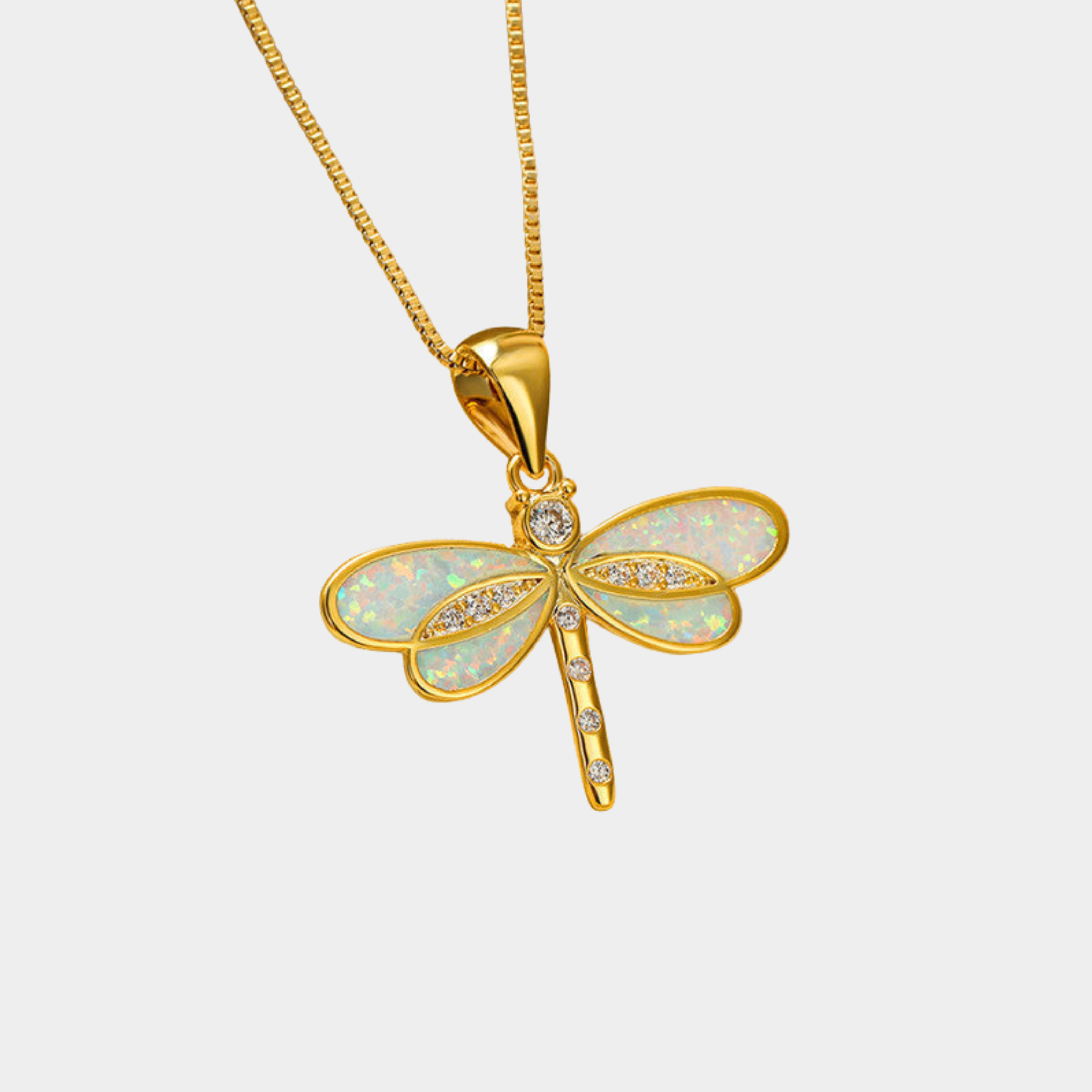Arany pillangó nyaklánc opállal