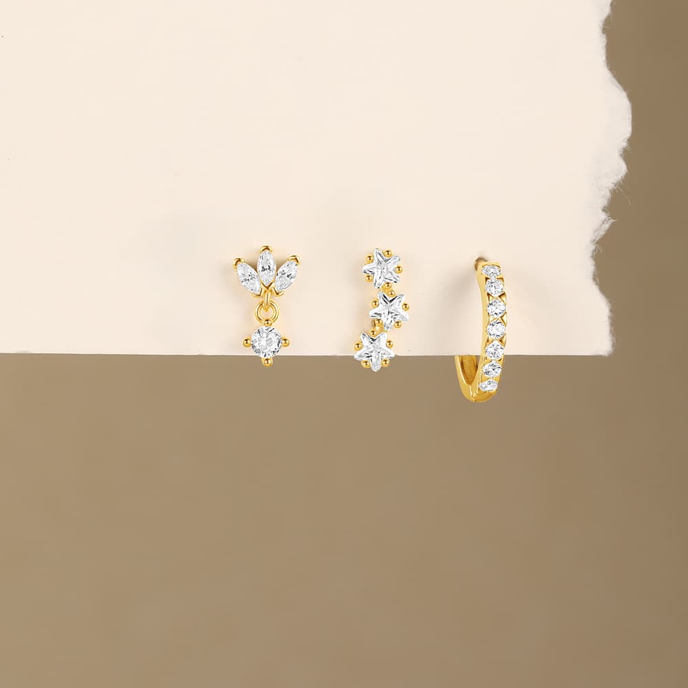 Greta-Luisa – Elegáns finomságú arany fülbevalók.