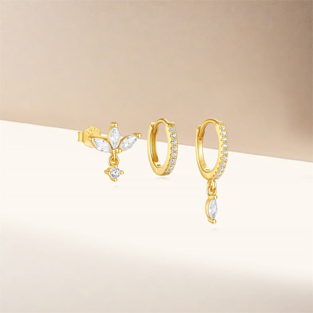 Sára – Finom arany fülbevalók, finom mozgással.