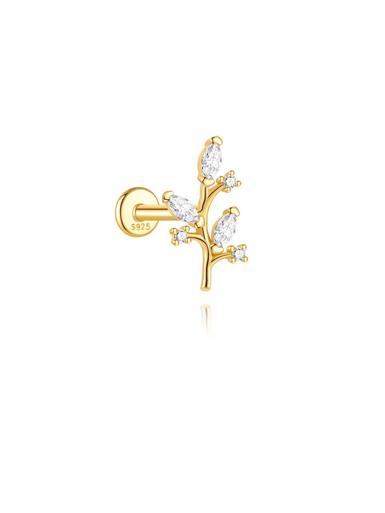 Elisa – Geometriai akcentussal díszített arany fülbevalók.