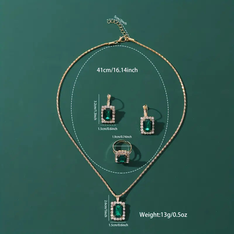 Sylvara Greenveil Ékszerszett | Fehér Arany