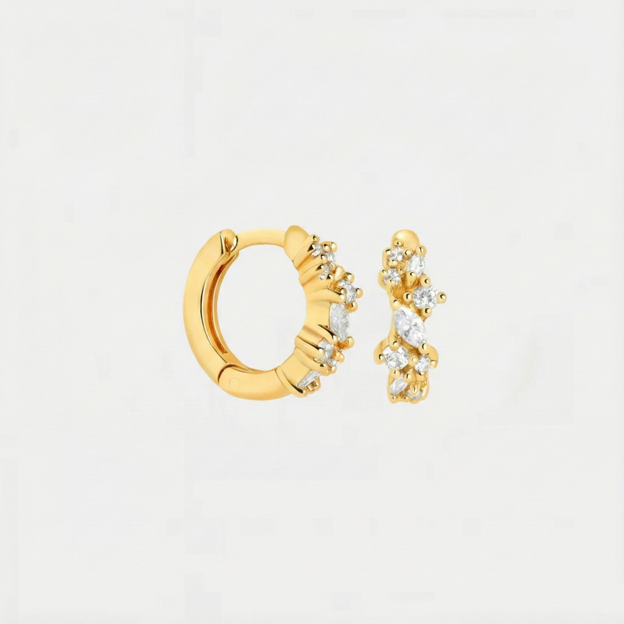 Kristályos kluszter fülbevalók