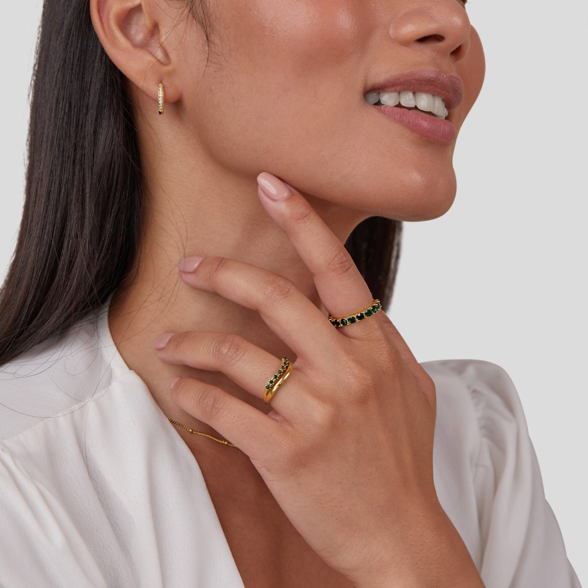 Elisa – Arany gyűrű finom dupla sorral.