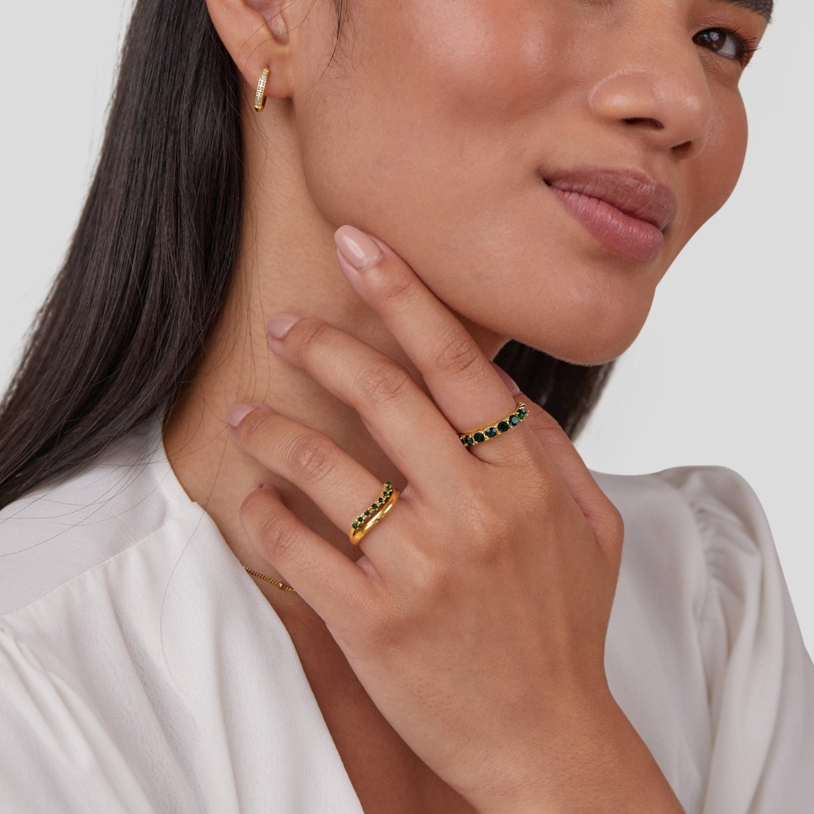 Elisa – Arany gyűrű finom dupla sorral.