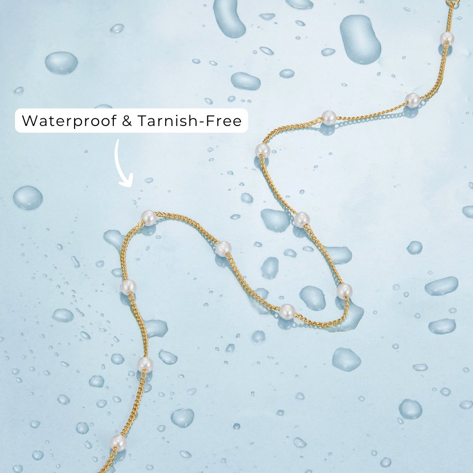 Miriam – Arany színű nyaklánc harmonikus hosszúsággal.